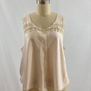 Vintage 80s Pale Pink Christian Dior Lace Camisole